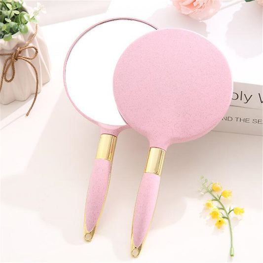 Vintage Handheld Makeup Mirror Hand Mirror Vanity Mirror SPA Salon Makeup Vanity with Handle Cosmetic Compact Mirror for Women