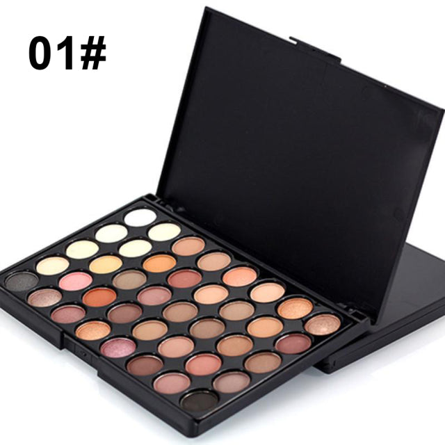 40 Colors Eye Shadow Plate Makeup Matte Luminous Eyeshadow Waterproof Sweatproof Matte Shimmer Long Lasting EyeShadow Plate