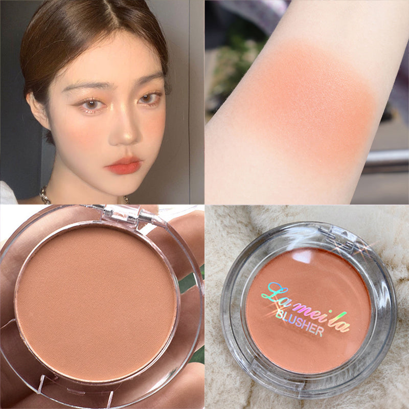6 Colors Single Blush Palette Face Cream Concealer Foundation Powder Waterproof Lasting Face Rouge Powder Natural Peach Blusher
