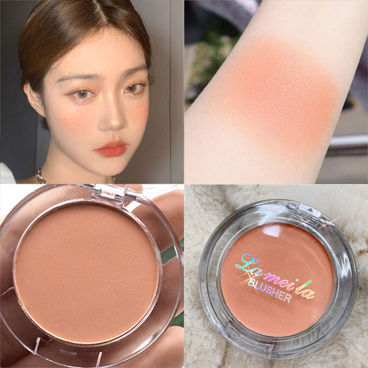 6 Colors Single Blush Palette Face Cream Concealer Foundation Powder Waterproof Lasting Face Rouge Powder Natural Peach Blusher