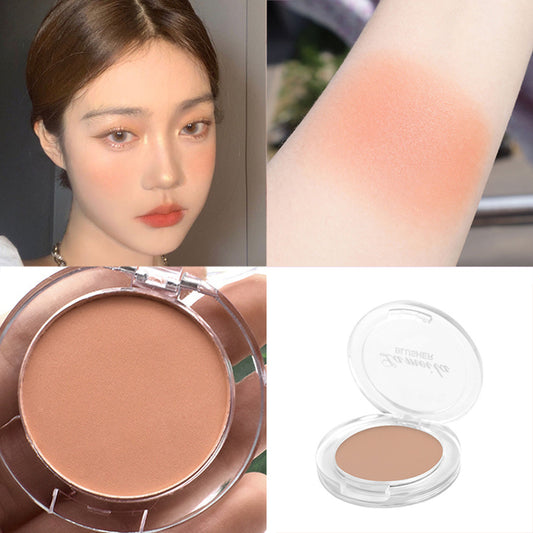 6 Colors Single Blush Palette Face Cream Concealer Foundation Powder Waterproof Lasting Face Rouge Powder Natural Peach Blusher